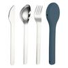 1 Set Cutlery Set with Silicone Cover Easy To Carry Stainless Steel Dishwasher Safe Spoon K Cutter Utensils Set Camping