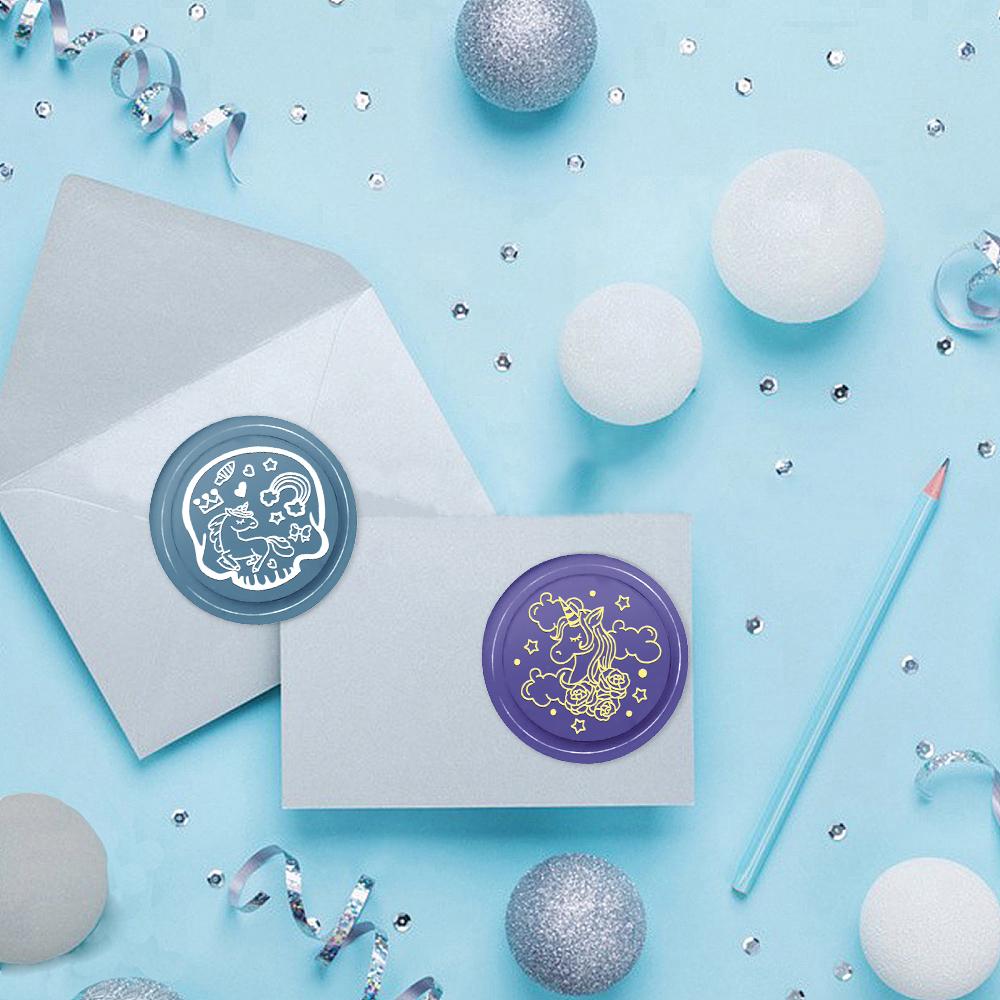 1pc Animals Series Wax Seal Stamps Fox Tiger Unicorn Rabbit Dragon Pattern Wax Sealing Stamps 25mm Removable Brass Head