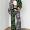 Splicing Autumn And Winter New European And American Women'S Clothing Army Green Camouflage Printing Suit Women