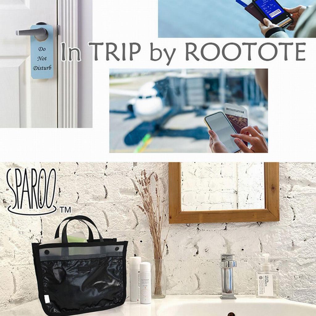 Rootote LT Sparu Lumier A 1063 Tote Bag with Mesh Spa Hot Spring Bag Pearl Dividers, Bag, (04 White)