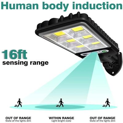 Lampa słoneczna lampa zewnętrzna 1 ~ 4 szt. z 3 trybami wodoodporny czujnik ruchu oświetlenie bezpieczeństwa LED ogrodowa lampa ścienna 108COB