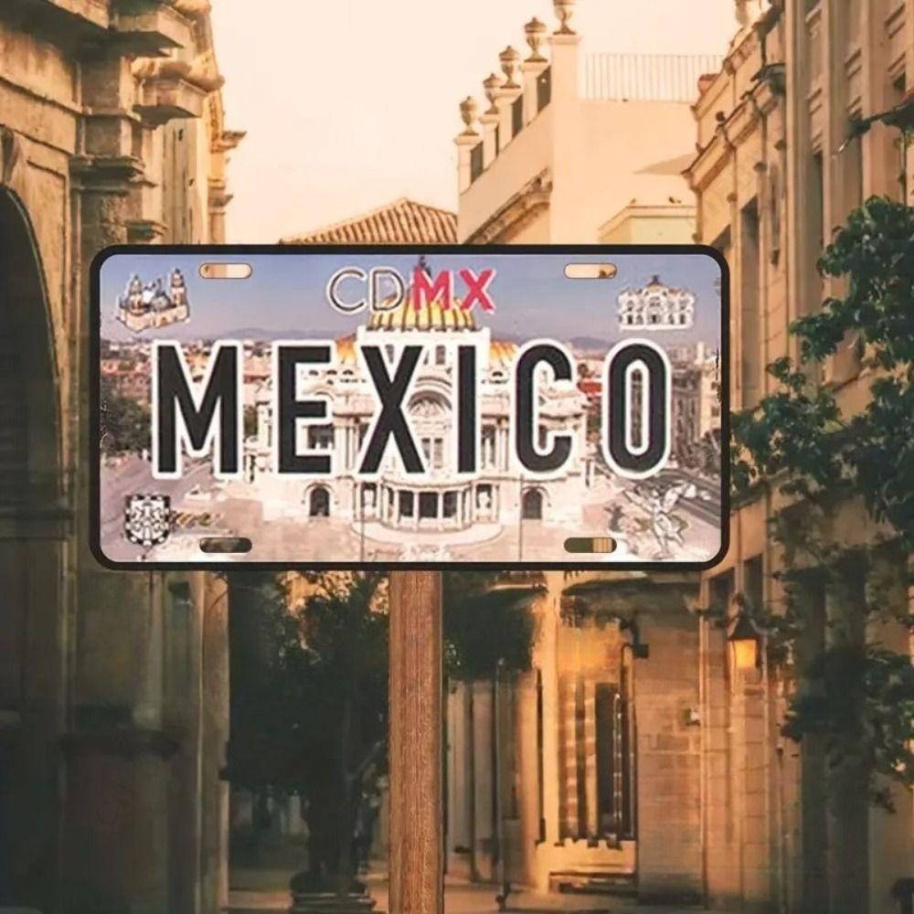 Souvenir Number for the Car , Car Number Plate for Interior Decoration, Metal, 15x30 Cm