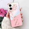 For Oppo A5x 4G CPH2725 Case Fashion Flower Crown Soft Silicone TPU Cover For Oppo A5X A5x 5G 6.67" Letter A-Z Phone Shell Capa