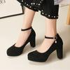 Women's High Heels Wedding Shoes Platform 2025 New Spring Strap Dress Pumps Luxury Black Gold Heeled Party Office Shoes Female
