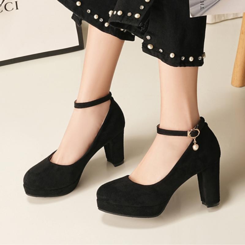 Women's High Heels Wedding Shoes Platform 2025 New Spring Strap Dress Pumps Luxury Black Gold Heeled Party Office Shoes Female
