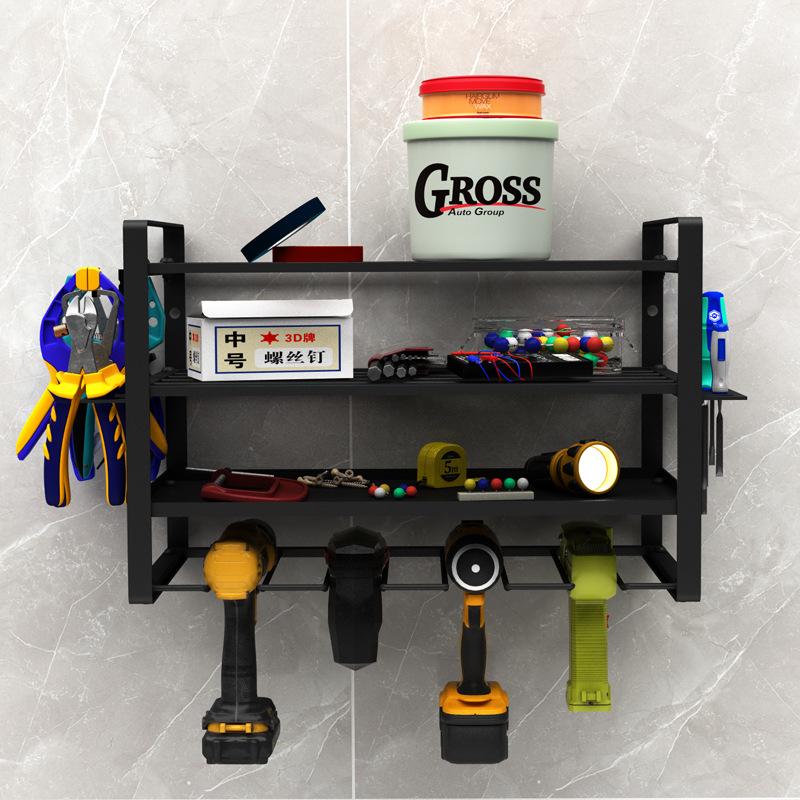 Power Tool Rack Wall-mounted Hardware Storage Holder Electric Drill Screwdriver Wrench Tools Organizer Multifunction Tools Rack