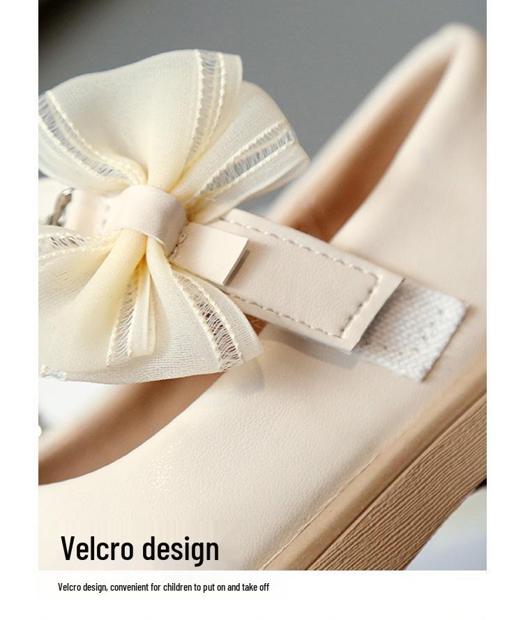 2026 Spring Girls' Mary Jane Leather Shoes - Soft Sole, Princess Style for Middle and Older Children