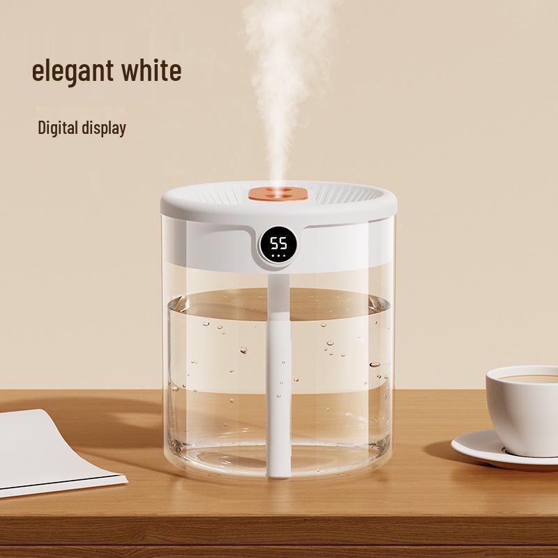 USB 2L Double Spray Humidifier with Silent Operation & Night Light for Home & Office