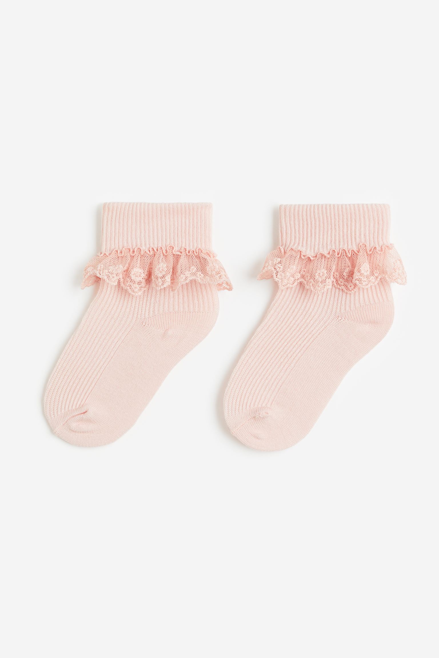 

2-pack lace-trimmed socks