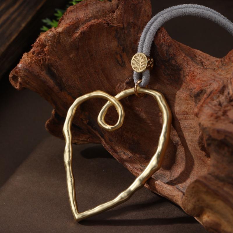 

Новая полая тупая золотая любовь бархатная длинная подвеска, женское креативное преувеличенное ожерелье-трансформер в форме сердца