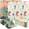 Baby Play Mat, Double Sideded Foldable Kids Crawling Mat, Reversible & Waterproof, Dinosaur