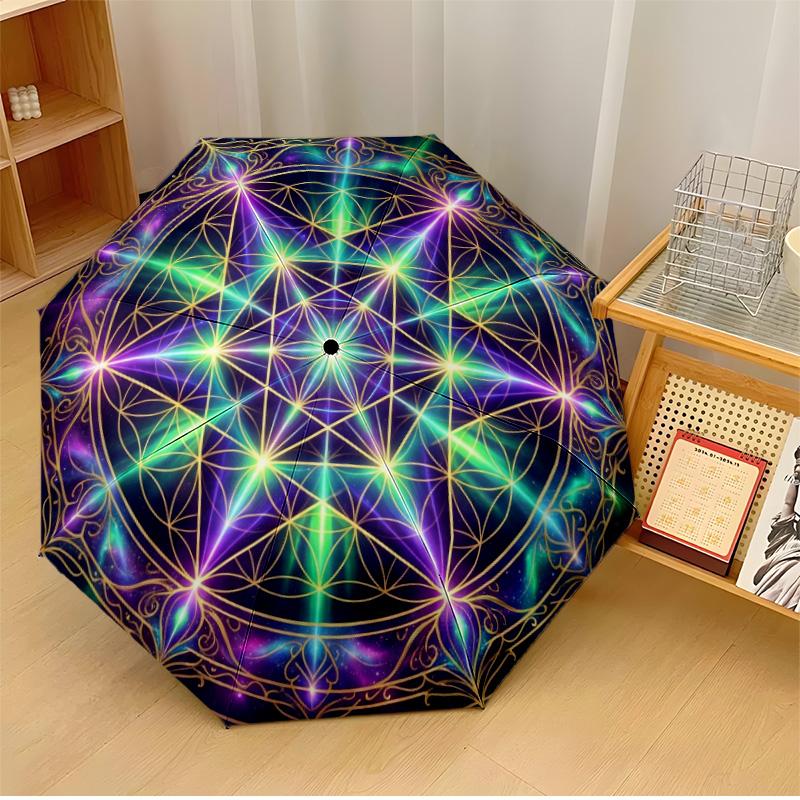 

Mystic Pentagram Magic Circle Printed umbrella windproof folding umbrella portable sun and rain umbrella suitable for gifting