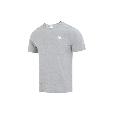 Logo Print Rundhals Kurzarm T-Shirt Herren Oberteile Grau IC9288