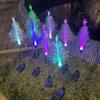 5-Layer Fiber Optic Reed Lamps Color Changing Solar Powered Lights  Christmas Tree