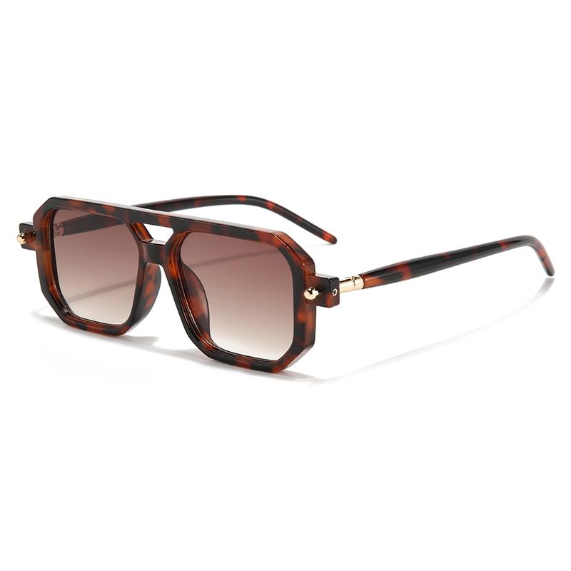 Vintage Gradient Double Bridge Sunglasses - Stylish Fashion Shades For Women And Men - Perfect For Driving Beach Party