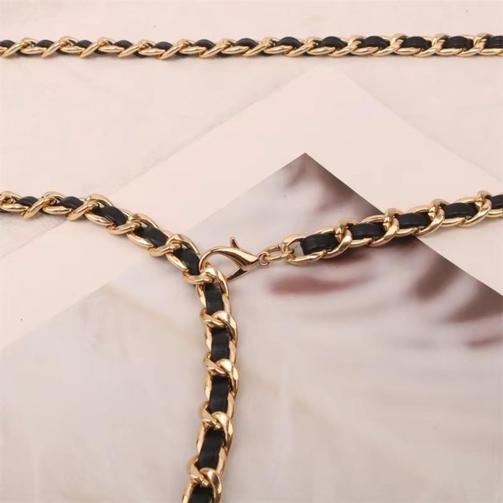 Long Thin Tassel Strap Girdle Metal Waist Link New Waist Chain Belt  for Women