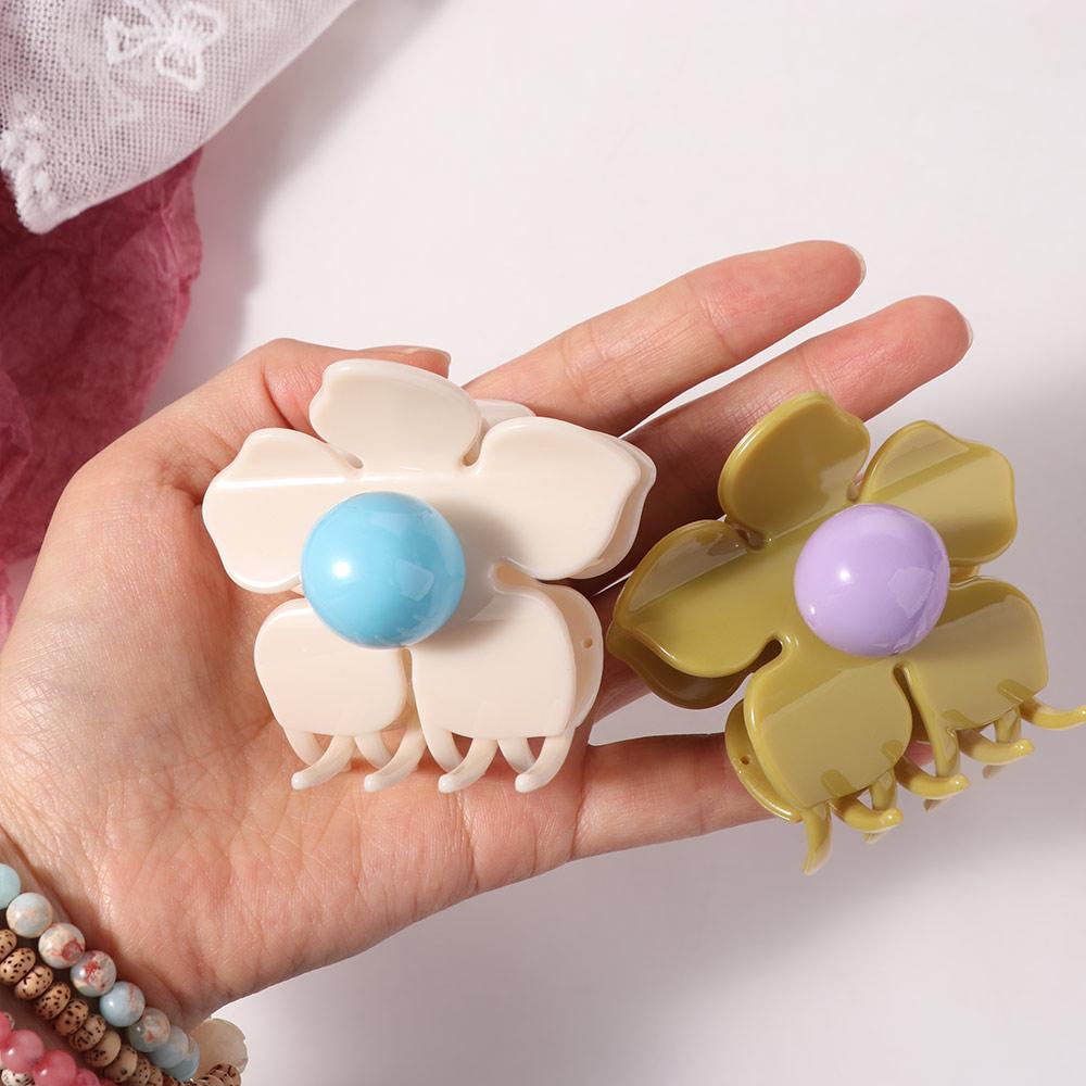Hairpin Flower Hair Claw Plastic Plastic Shark Clip Creative Hair Crab Clip  Vacation