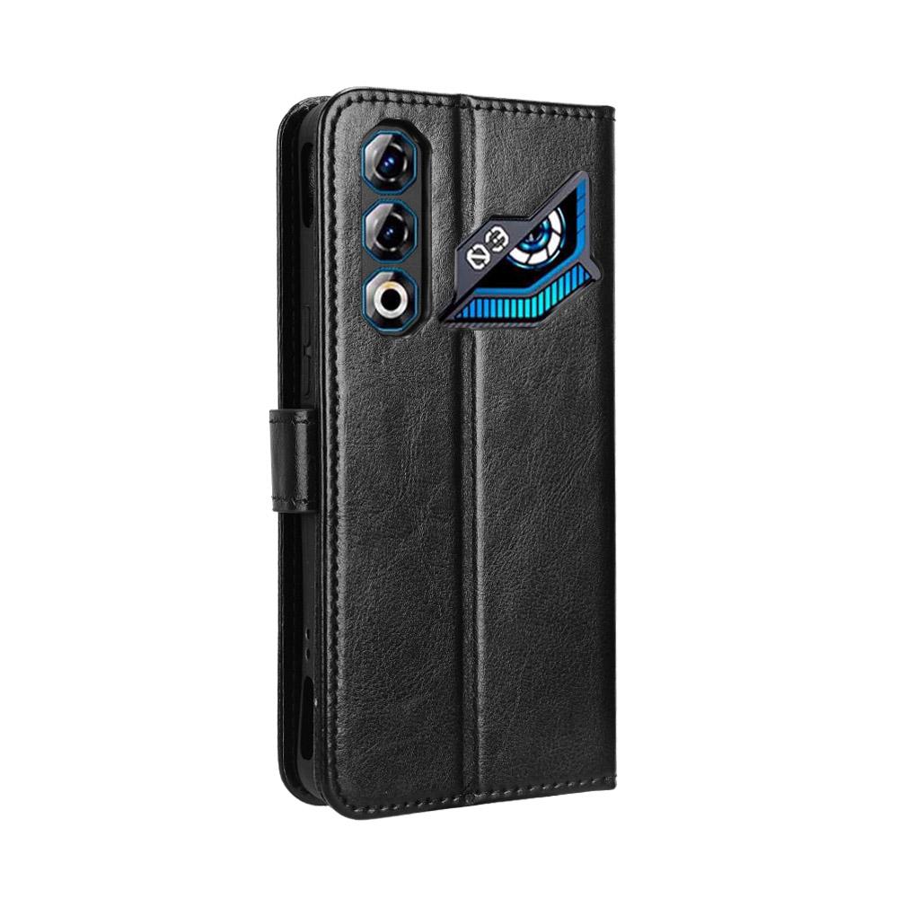 For ZTE nubia Neo 3 GT 5G PU Leather Case with Strap Crazy Horse Texture Phone Wallet Cover