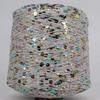 Hand-Knitted Bright Cotton Yarn with Sequins, 3MM+6MM, Combed and Fancy