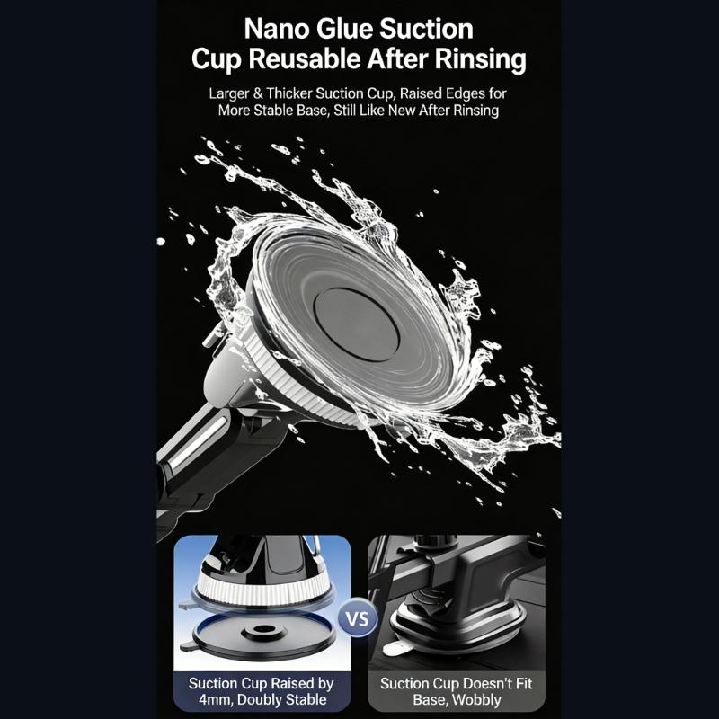 Car Phone Holder for Phone 17 16 15 14 Car Dashboard Mount Cellphone Holder Rotating Suction Cup Phone Stand