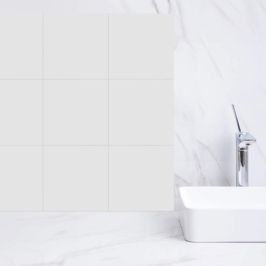10Pcs Self Adhesive Hard Film Tile Stickers Oil Resistant Waterproof Easy Clean Removable Wall Decals for Kitchen Bathroom