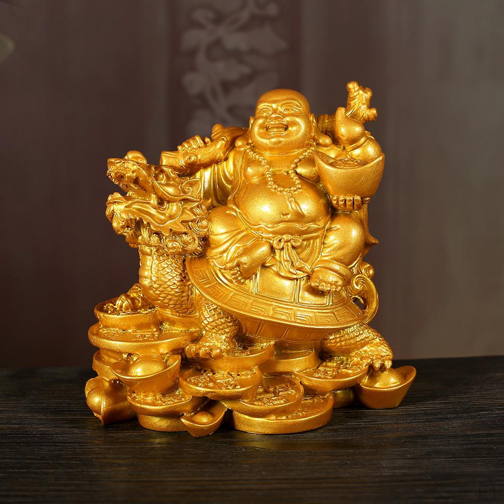 5 Inch Feng Shui Laughing Buddha On for Business Strength Success Good Luck