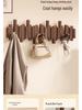 Piano Key Wall-Mounted Solid Wood Coat Rack for Entryway & Bedroom