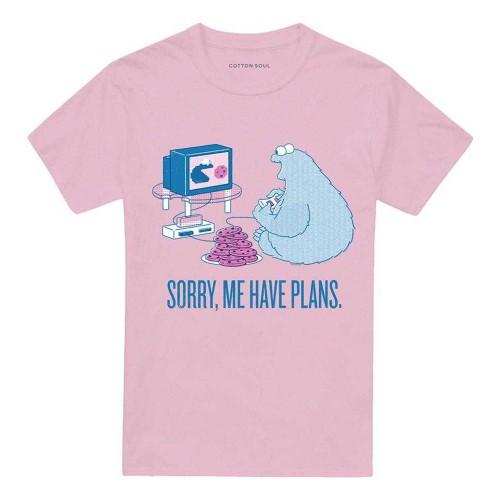 Sesame Street Unisex Adult Me Have Plans Cookie Monster T-Shirt