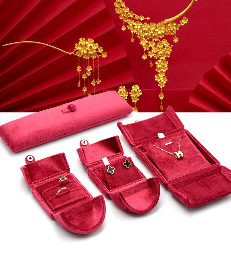 Misty Blue Velvet Jewelry Box: Double Opening for Rings, Earrings, Necklaces, Bracelets, Bangles, Rosaries, and Jewelry Pouch.