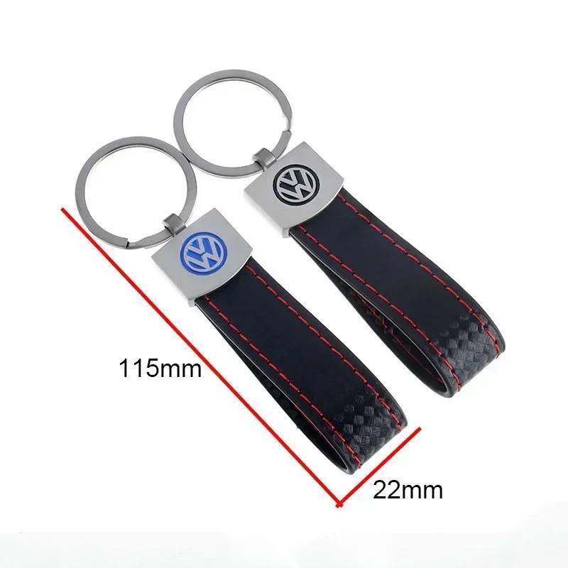 2026 Hot For Volkswagen VW Leather Car Logo Keychian for Volkswagen Golf Sticker Jetta Touareg Tiguan Polo Bora Sagitar TACQUA S