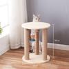Solid Wood Sisal Cat Tree with Space Capsule and Scratch Board