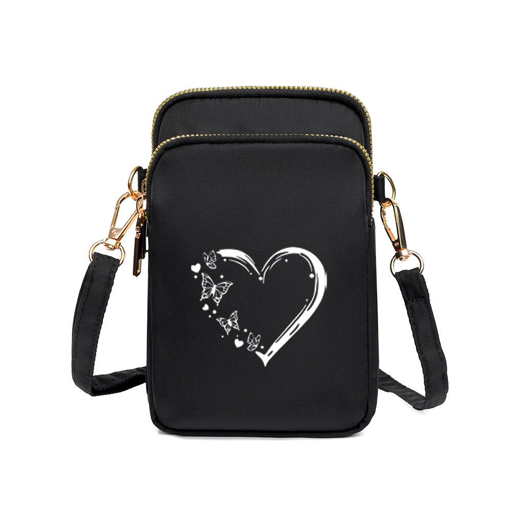 

Stylish Crossbody Bag Trendy Heart Pattern, Mini Phone Pouch, Coin Purse Adjustable Shoulder Bag for Travel, Daily Use, Walking, Shopping