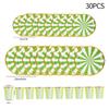 30pcs Disposable Plates Cups Birthday Decoration Disposable Tableware Disposable Party Dish Baby Shower Camping Disposable Cups