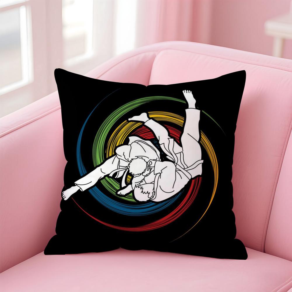 Sportovní Judistické Bojové Umění Povlak na Polštář Domů & Auto Víceúčelový Povlak na Polštář - Oboustranný, Měkký & Odolný pro Každodenní Použití