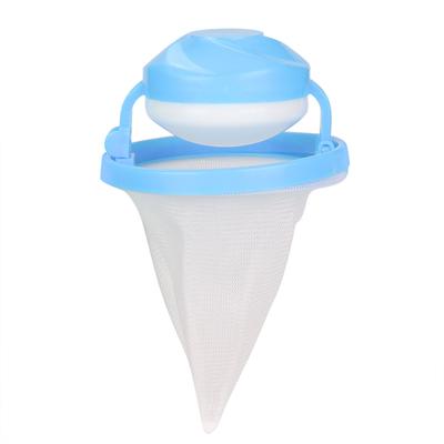 Schwimmender Flusennetzbeutel, Tierhaarsammler, Wäschefilterbeutel für Waschmaschine(blau)