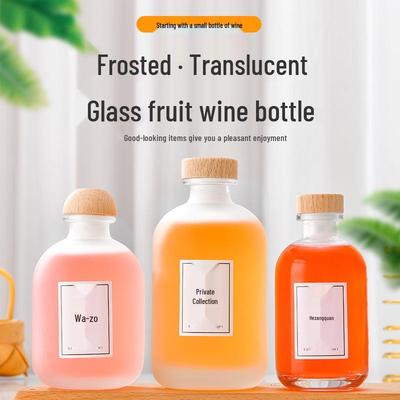 High-Transparency Glass Wine & Juice Bottle with Leak-Proof Lid