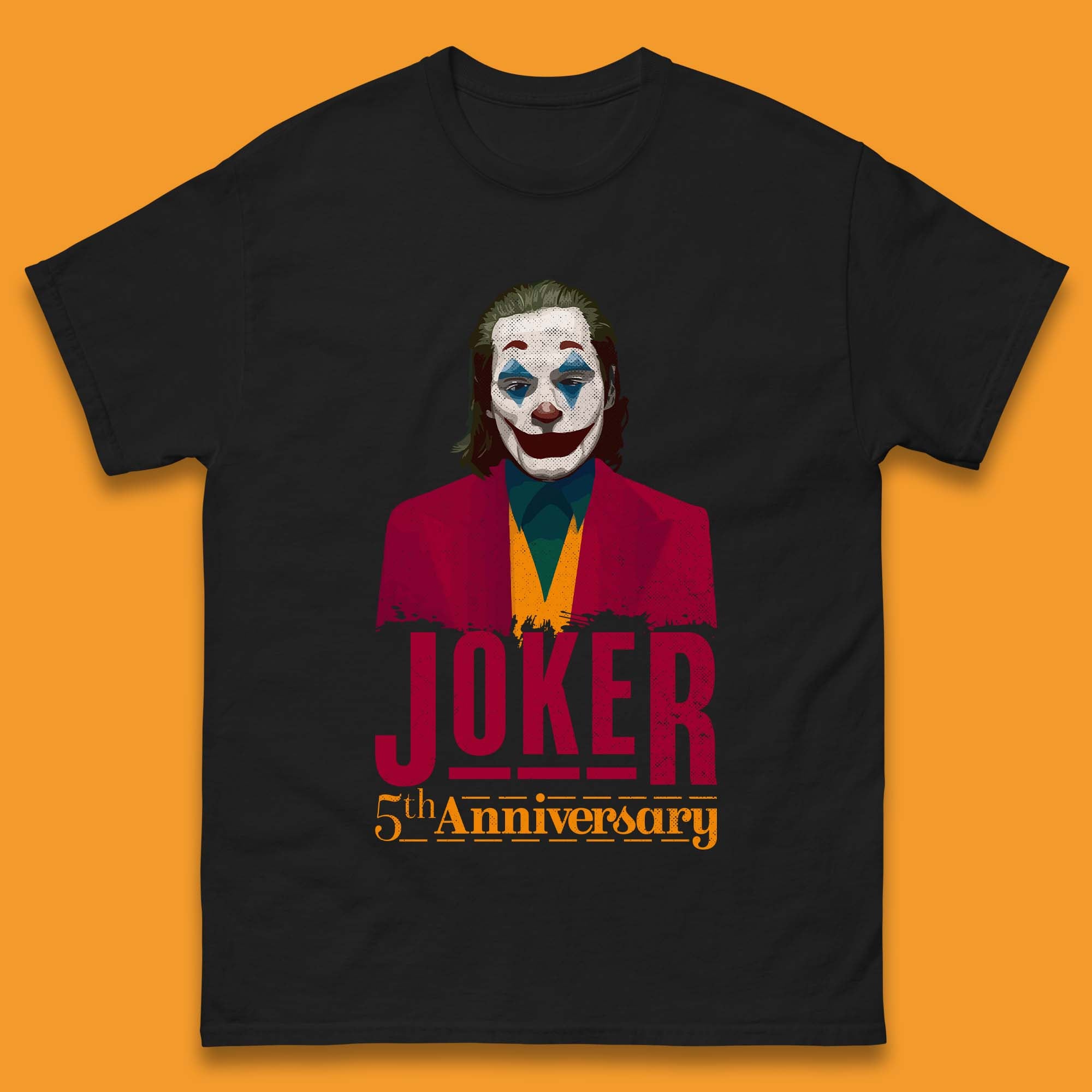 Joker 5th Anniversary Mens T-Shirt Womens Tops Tees 4XL