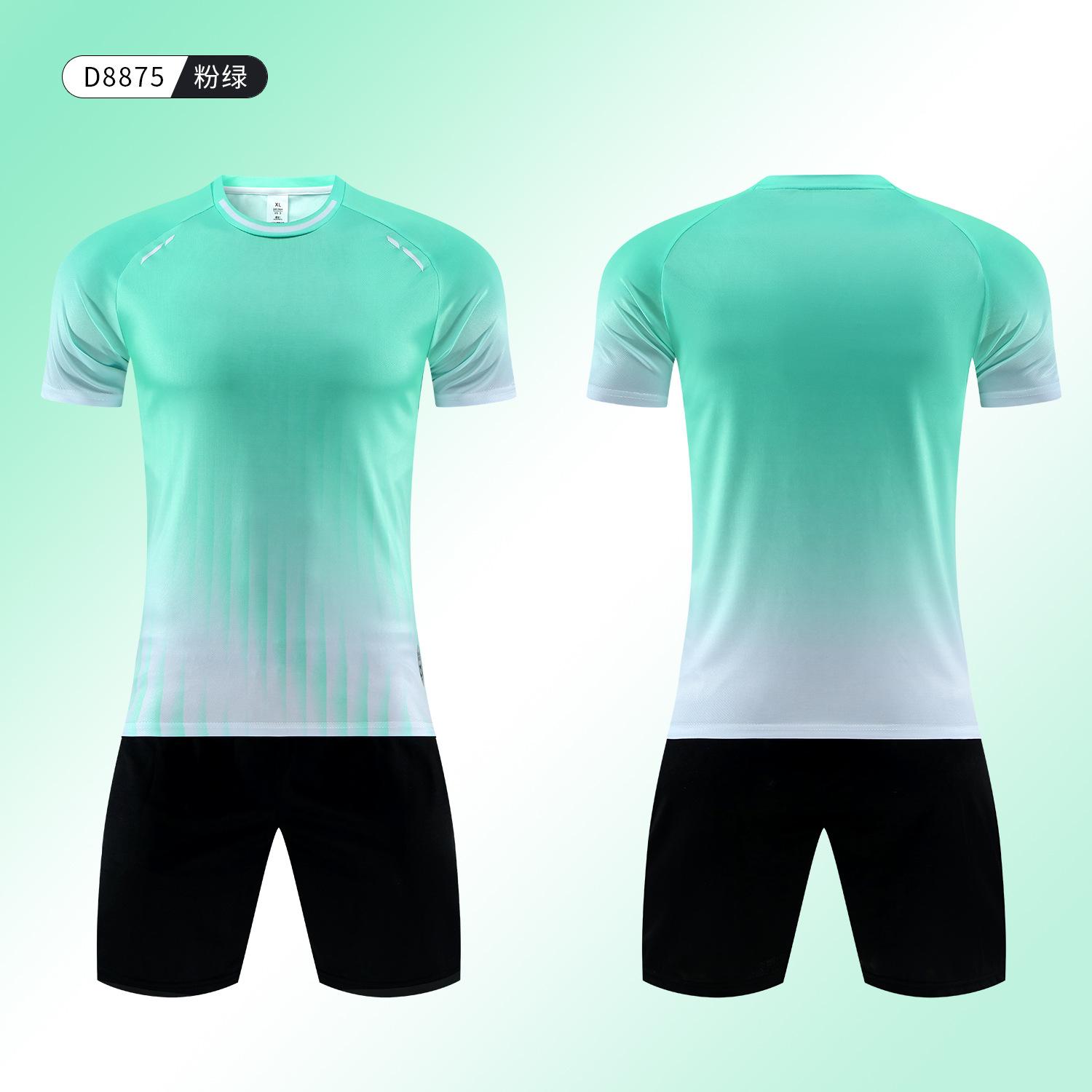 New Soccer Uniform Set Student Competition Training Uniform Customization Quick Dry Sports Kids Adult Short Sleeve Soccer Jersey 4XS