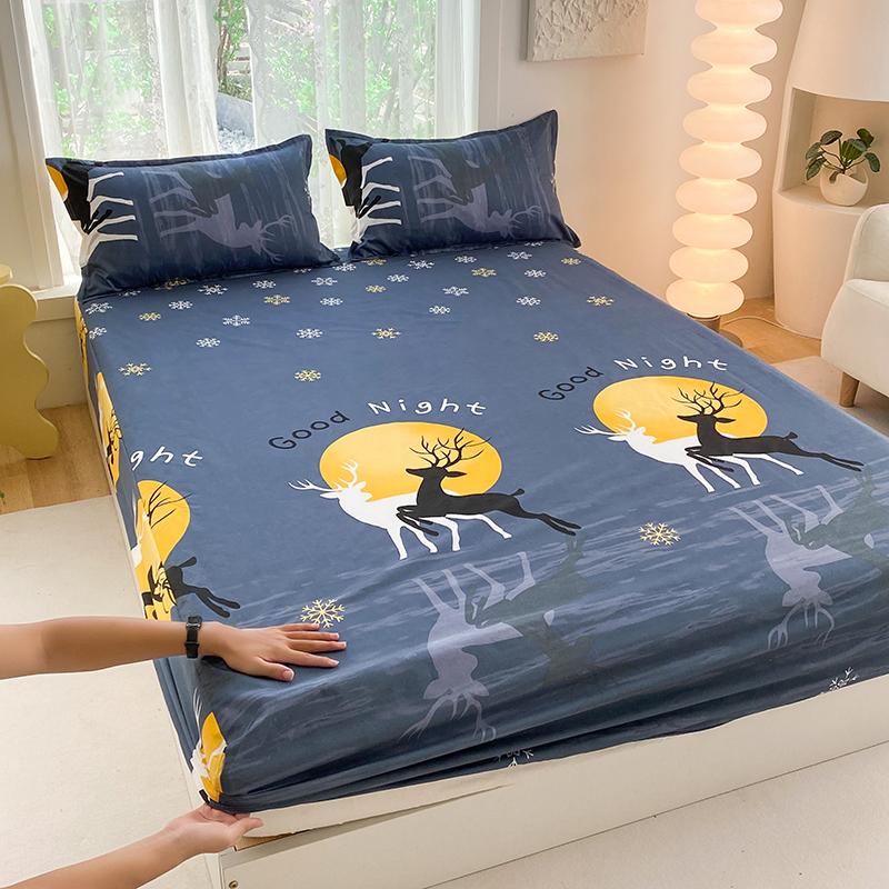 

Waterproof Bed Fitted Sheet Mattress Cover Fashionable Playful Pattern Comfortable Upgrade Your Bedding 120x200cm(47x79 in)