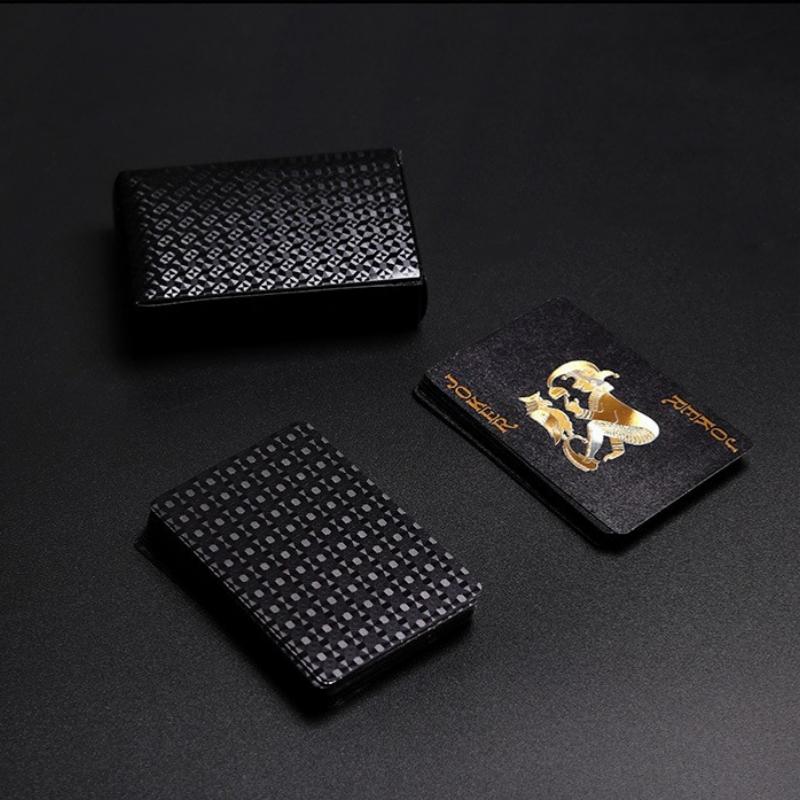 Children Color Black Gold Playing Card Game Card Group Waterproof Educational Toys Poker Suit Magic Dmagic Package Board Game Gift Collection