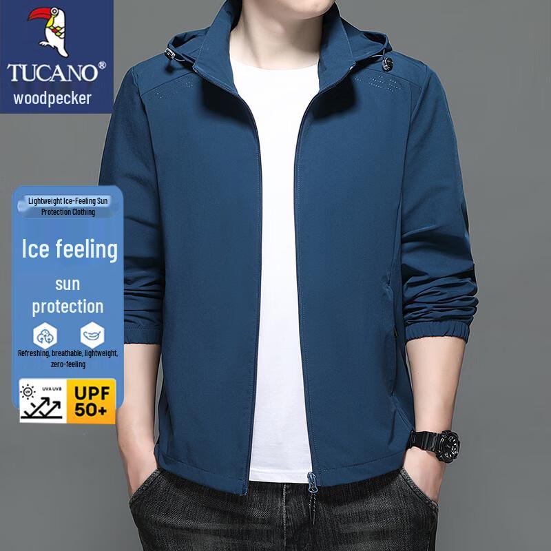 TUCANO Men s Summer Ice Silk Sun Protection Hooded Jacket 4XL