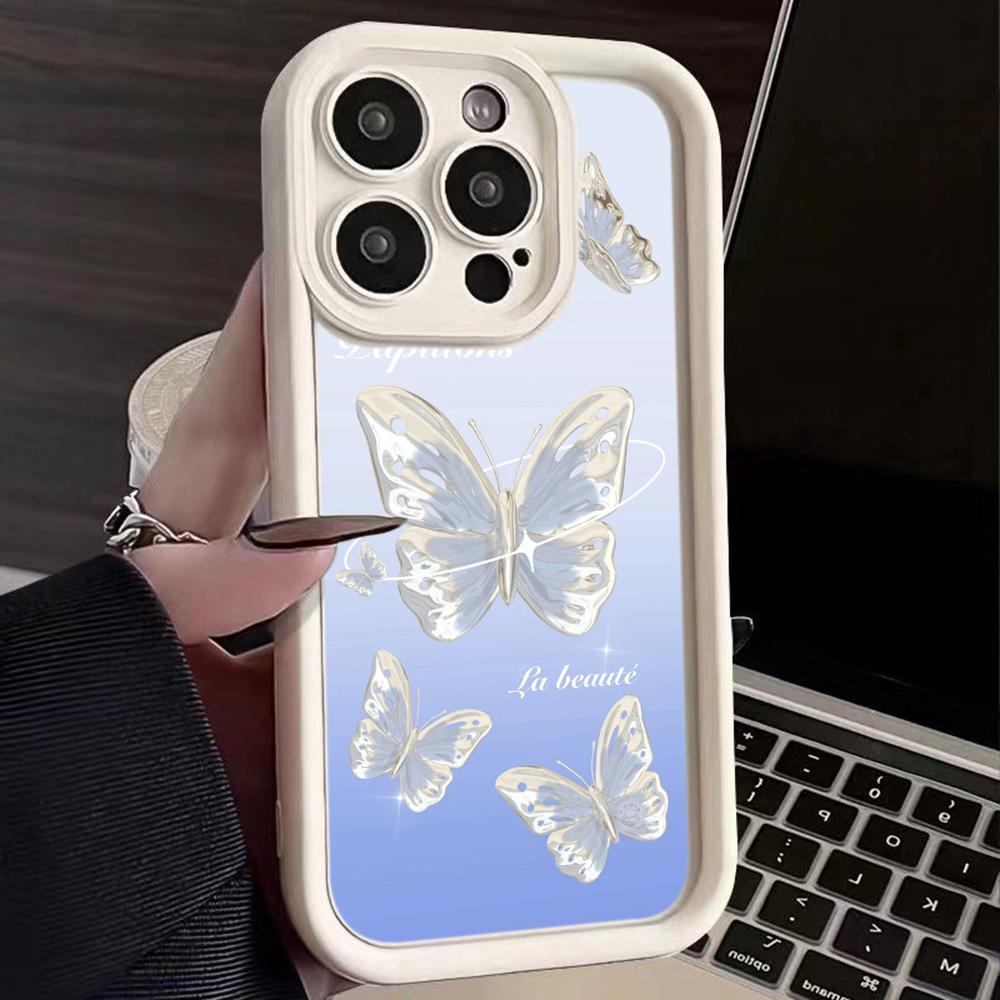 Angel Eye Soft Phone Case for Samsung A13 A23 A53 A14 A24 A34 A54 A15 A25 A35 A55 S20 S23 FE S24 Ultra Ae67 Butterfly flower Cute cartoon art design
