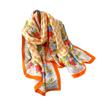 Letter plaid simulation silk brocade fashion sunscreen spring and summer style silk scarf long scarf shawl versatile headscarf scarf