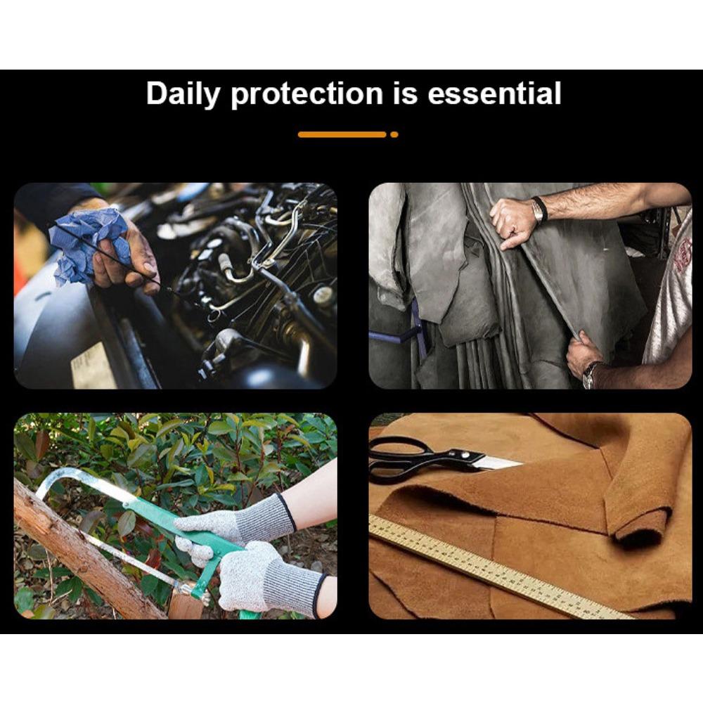 Schnittfeste Handschuhe, beiß- und stichfeste Arbeitsschutzhandschuhe der Stufe 5, HPPE-Industrieschutzhandschuhe gegen Schnitte und Kratzer