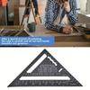 7/12inch Metric Aluminum Alloy Triangle Angle Ruler Protractor Woodworking Measurement Tool 30cm Quick Read Square Layout Gauge