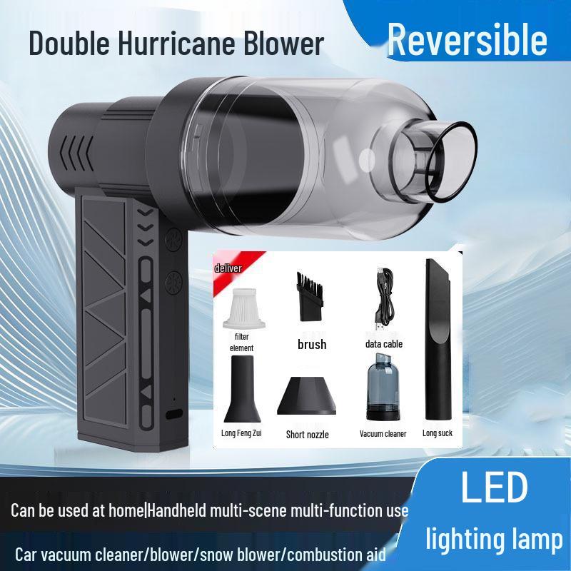 High-Powered Handheld Vacuum & Fan, 130,000 RPM Turbine, Wash/Blow Dual Function