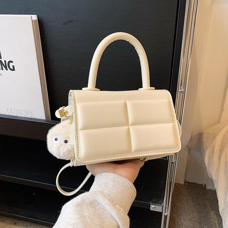 Summer New Fashion Niche Solid Color Flip Small Square Bag Portable Shoulder Oblique Span Women's Bag