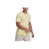 adidas Internal Tee Logo Pure Color Sport Casual Round Neck Short Sleeve T-shirt Men Tops Yellow HJ9807