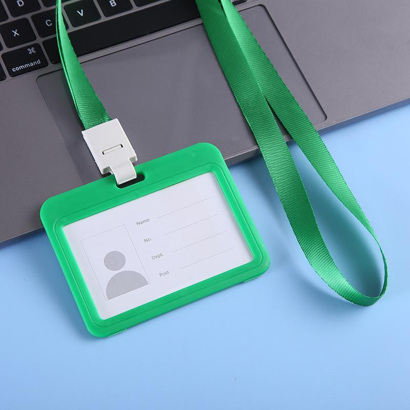 1 STÜCK Einfache Geschäfts-Arbeitskarten-ID-Büro-Schule-Ausweishalter Badge Tag Neck Strap Lanyard