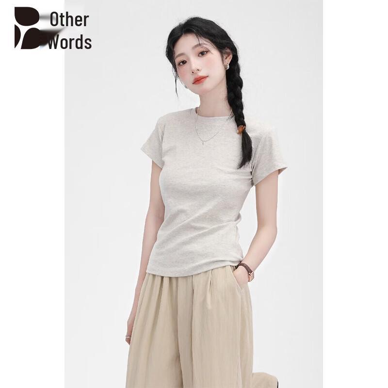 

Women s Ribbed Crew Neck Slim-Fit Short Sleeve T-Shirt XL